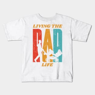 Living the Dad Live - Retro Design Kids T-Shirt